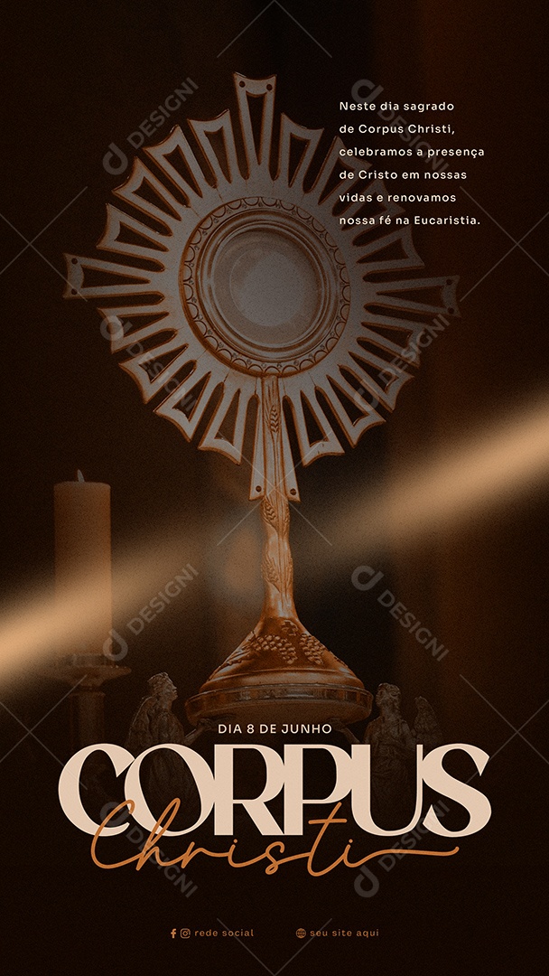 Story 8 de Junho Corpus Christi Social Media PSD Editável
