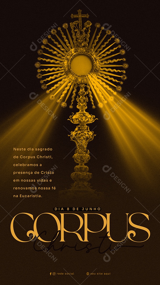 Story 8 de Junho Corpus Christi Social Media PSD Editável