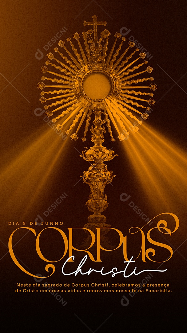 Story 8 de Junho Corpus Christi Social Media PSD Editável