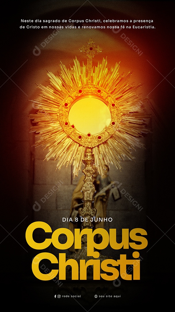 Story 8 de Junho Corpus Christi Social Media PSD Editável