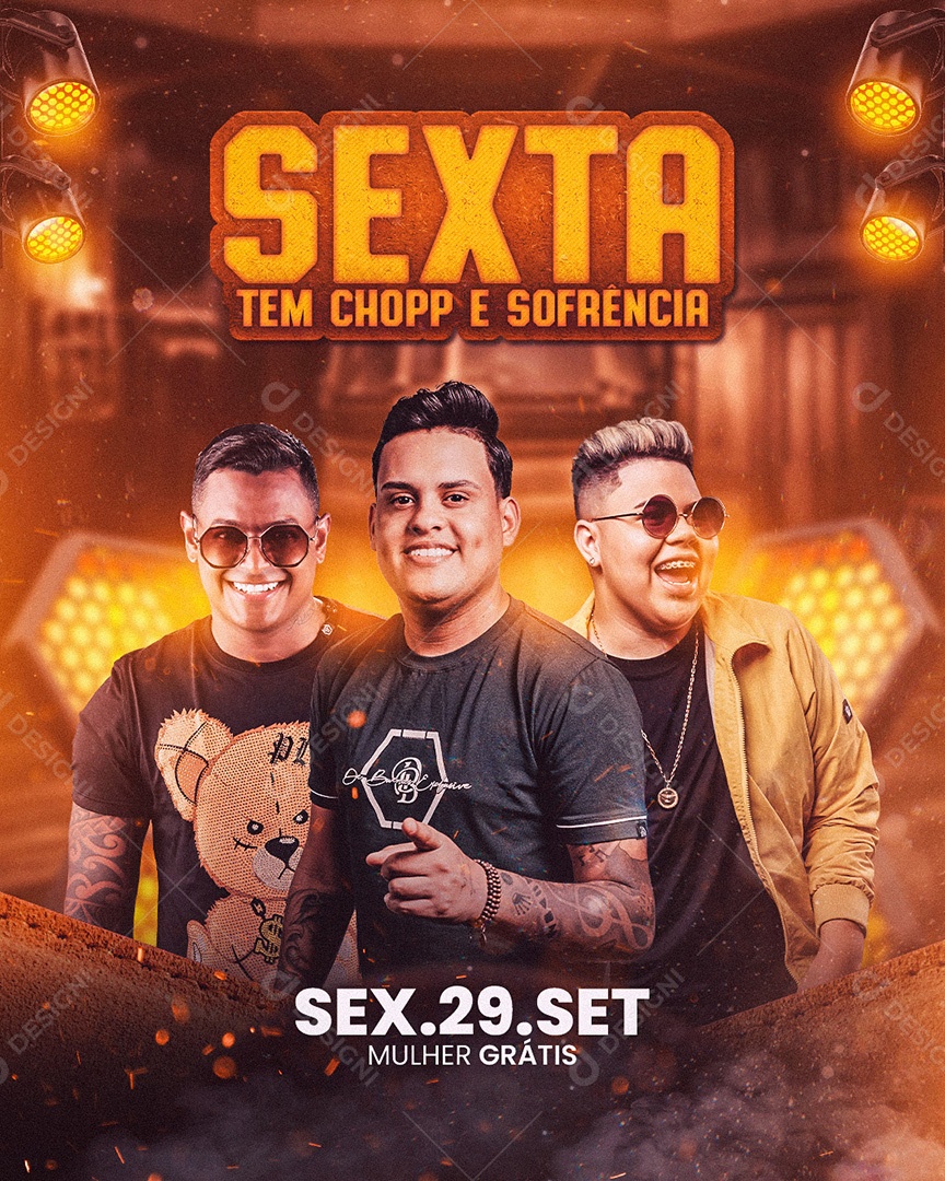 Sixth Theme Chopp and Sofrência - Editable Social Media PSD Flyer