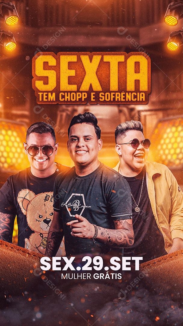 Story Sexta Tem Chopp e Sofrência Flyer Social Media PSD Editável