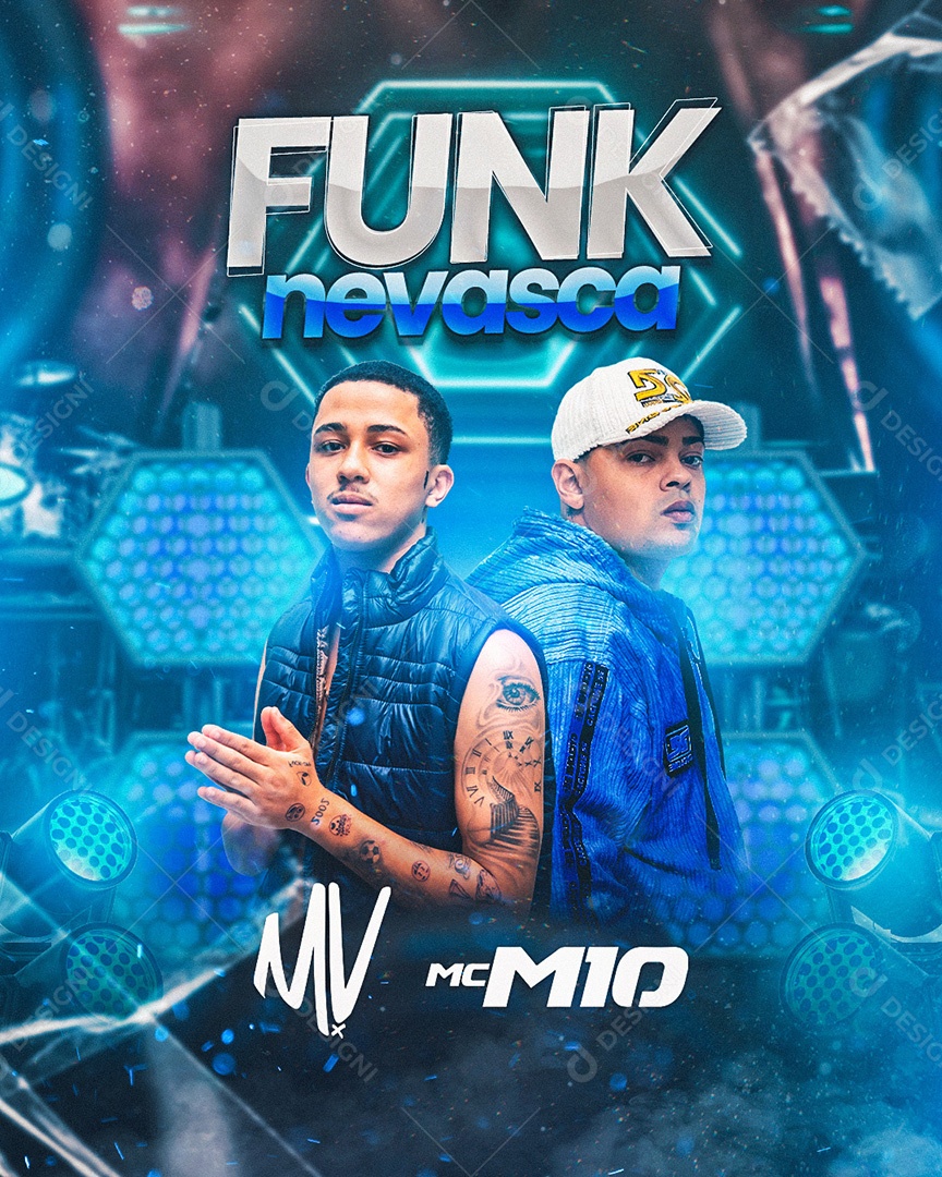 Funk Nevasca Flyer MV Mc M10 Social Media PSD Editável