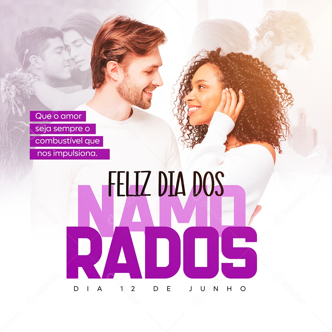 Feliz Dia Dos Namorados Combustível Que Nos Impulsiona Social Media PSD Editável