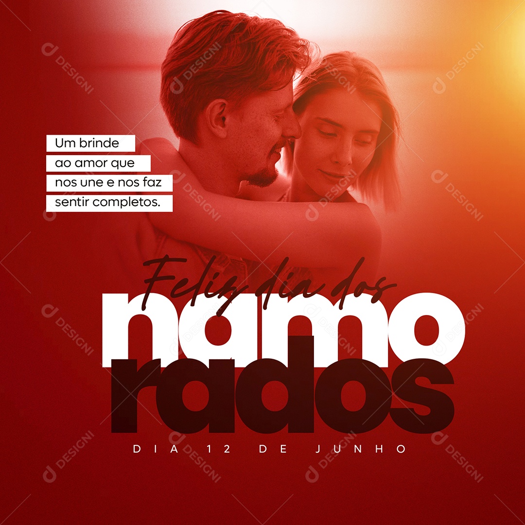 Social Media 12 De Junho Feliz Dia Dos Namorados Amor Que Nos Une PSD Editável