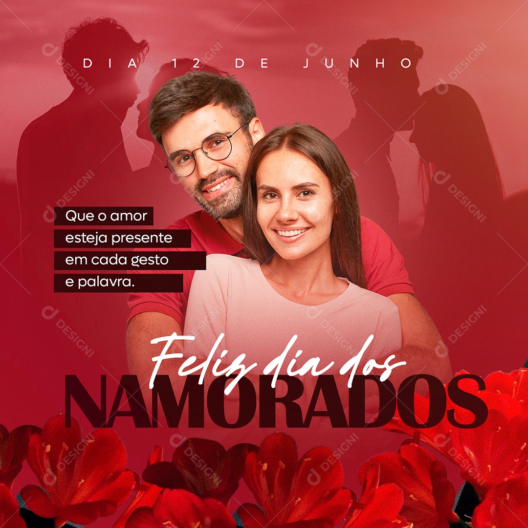 Feliz Dia Dos Namorados Cada Gesto E Palavra Social Media PSD Editável