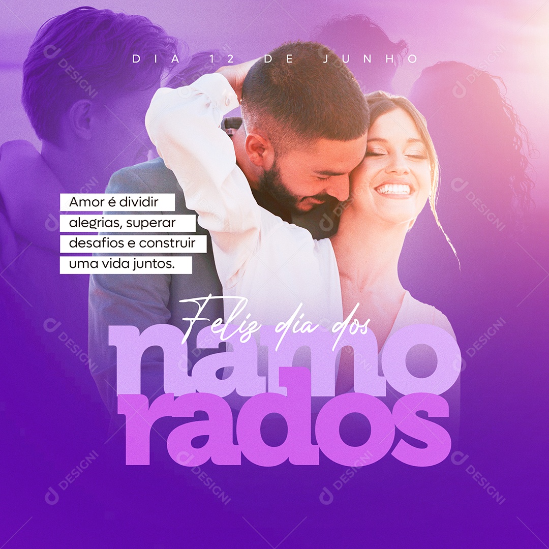 Feliz Dia Dos Namorados 12 De Junho Social Media PSD Editável