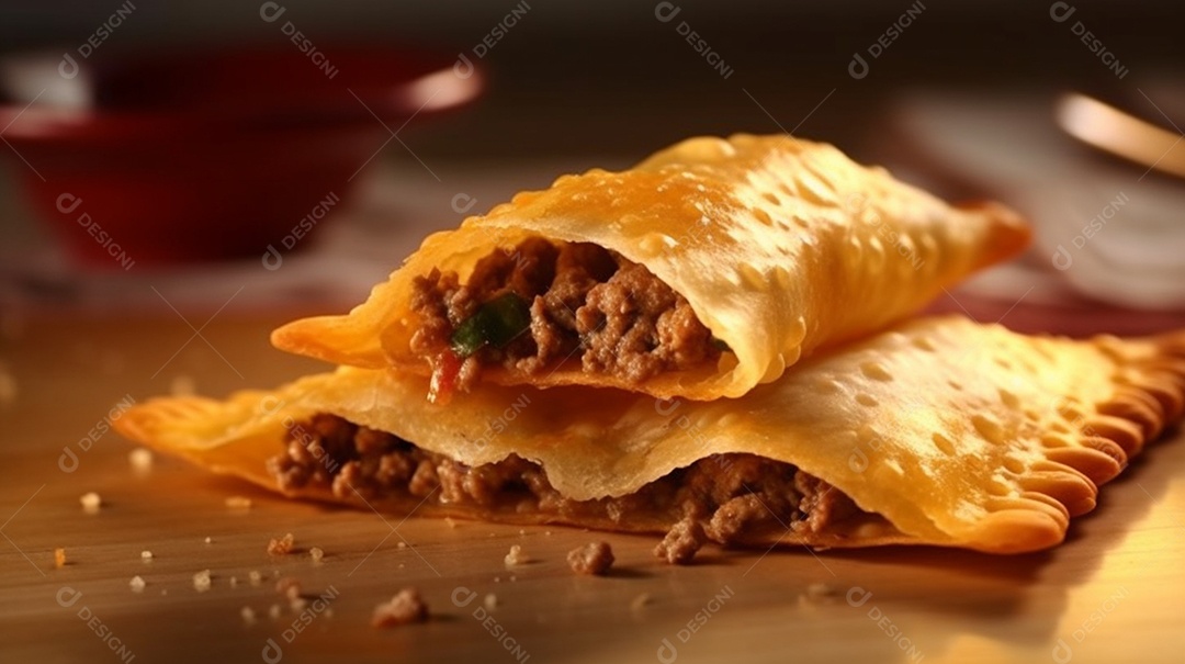 Deliciosos pasteis de forno recheados