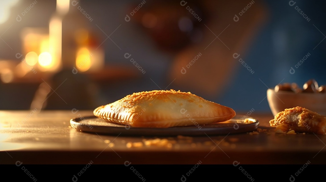 Deliciosos pasteis de forno recheados sobre a mesa