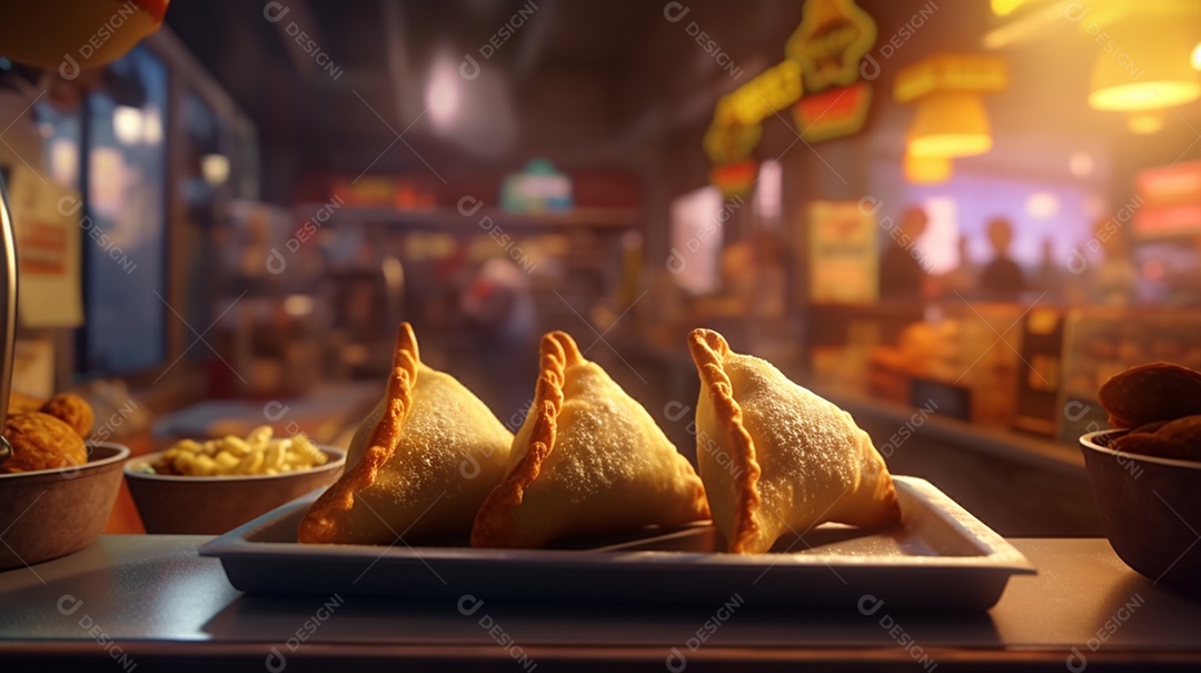 Deliciosos pasteis assados sobre a mesa