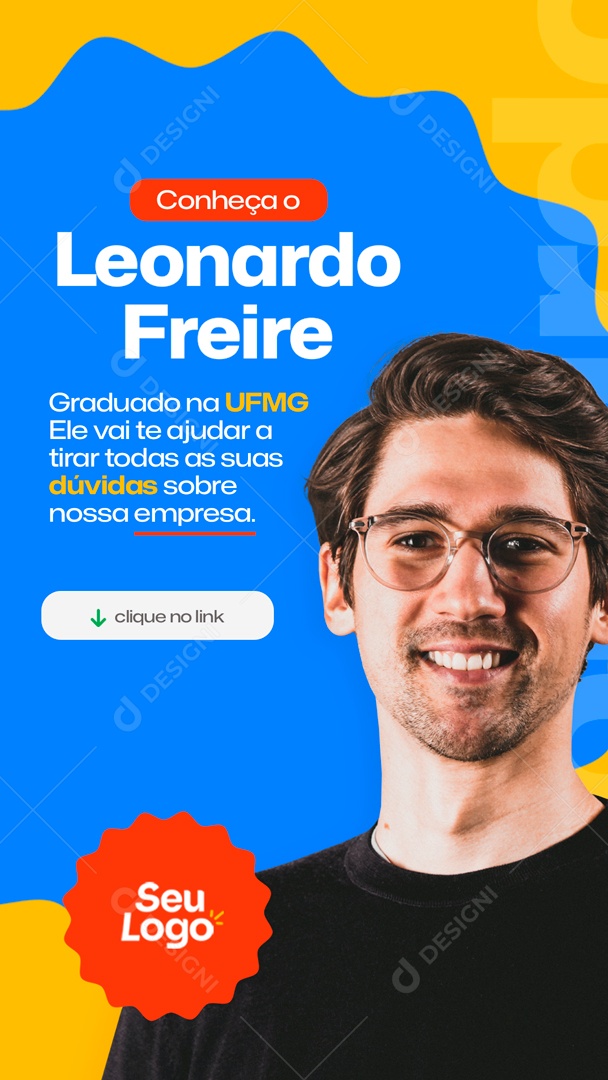 Story Conheça o Leonardo Freire Graduado na UFMG Social Media PSD Editável