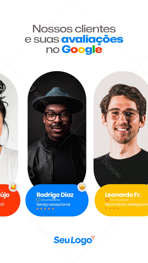 Story Nossos Clientes e Suas Avaliações Social Media PSD Editável