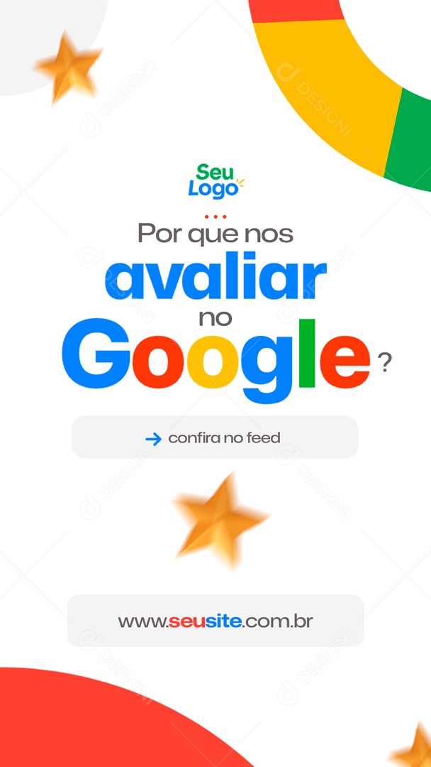 Story Por Que Nos Avaliar no Google Social Media PSD Editável
