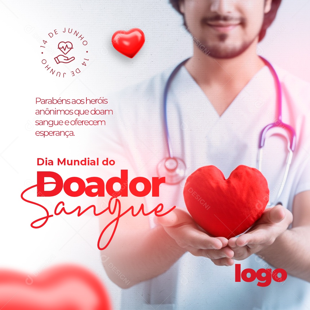 Dia Mundial Do Doador De Sangue Heróis Anônimos Social Media PSD Editável