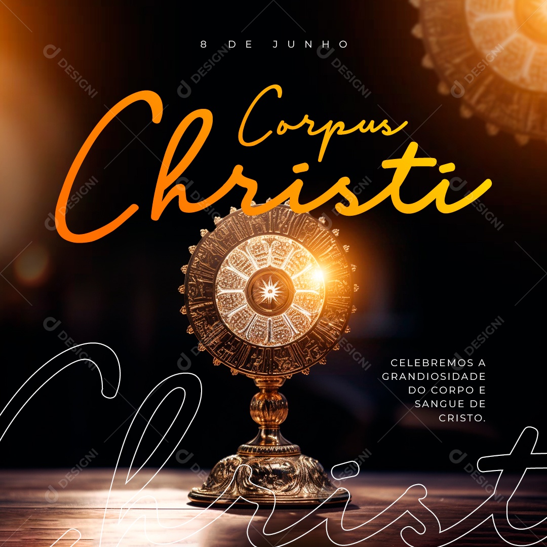 Social Media Corpus Christi Sangue De Cristo PSD Editável