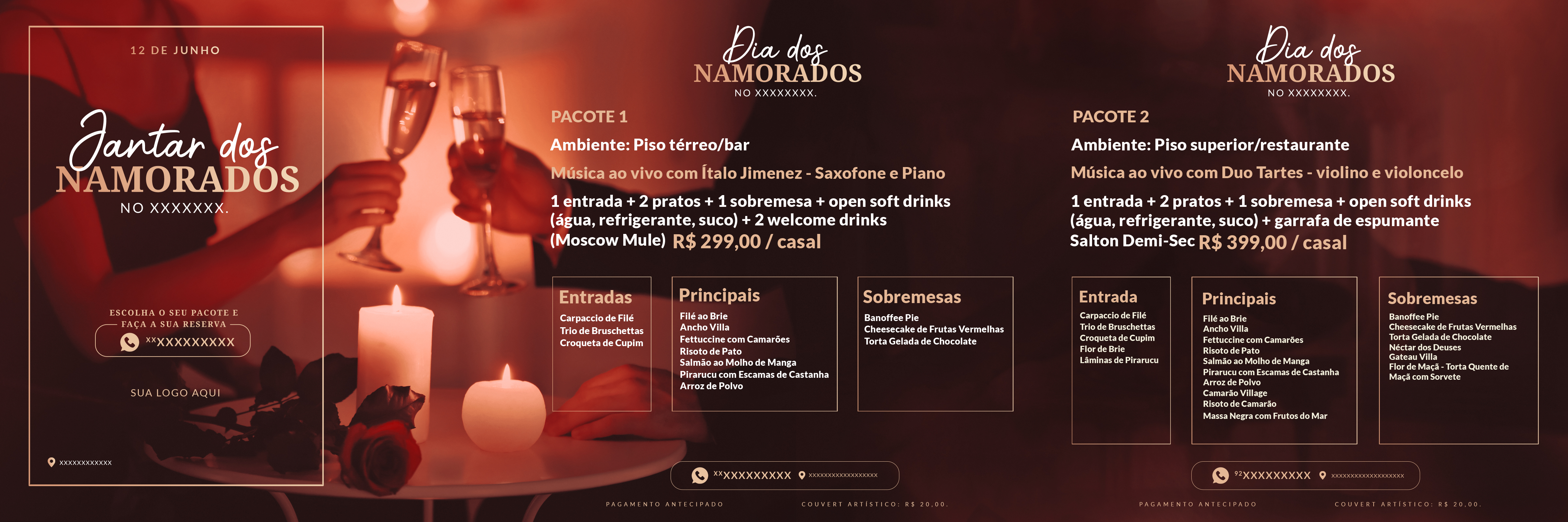 Social Media Jantar Dos Namorados 12 De Junho Carrossel PSD Editável