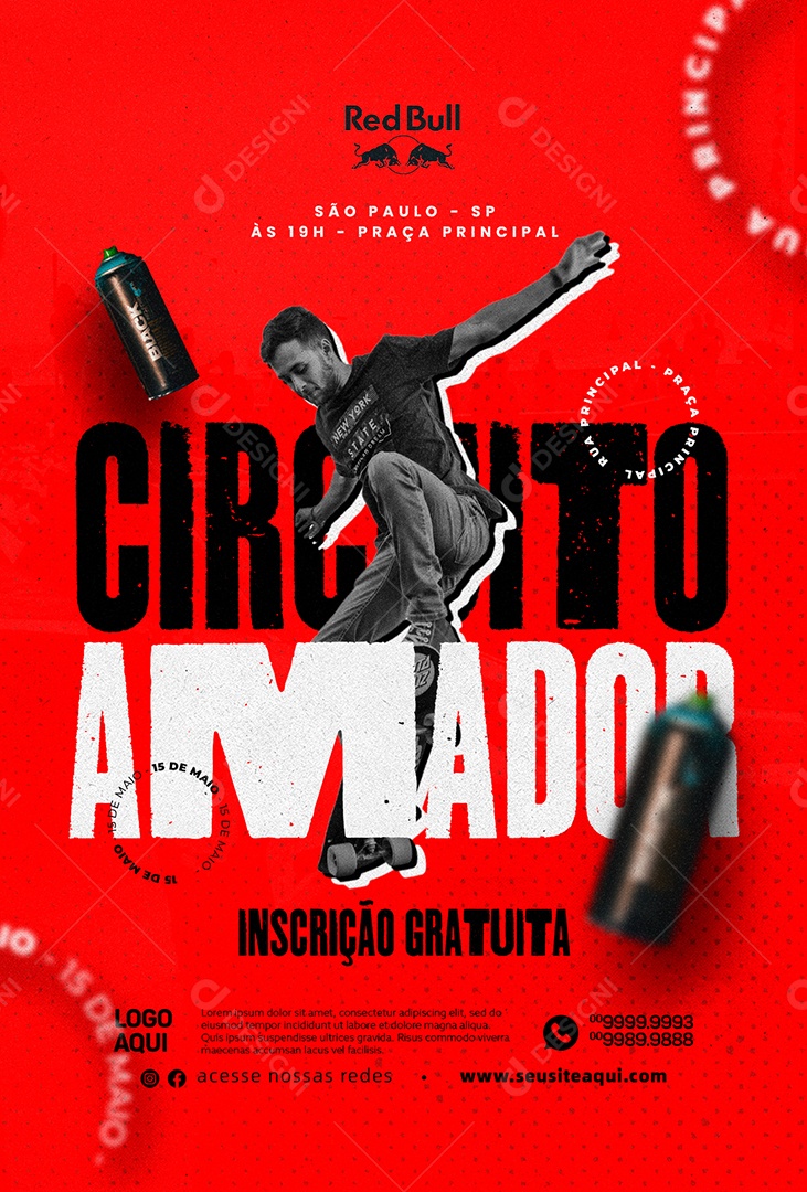Circuito Amador Flyer Social Media PSD Editável