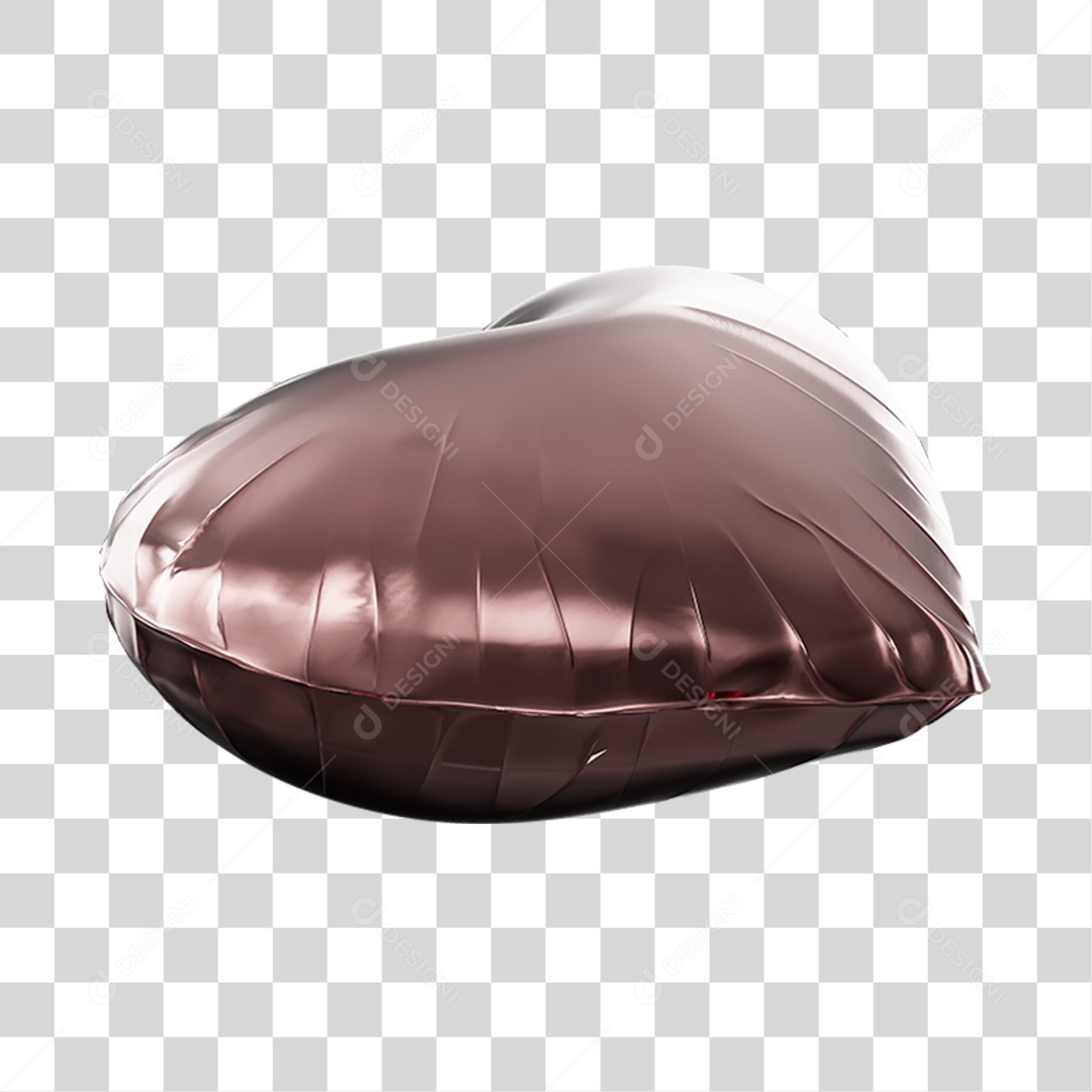 Balão Dobras Deitado Elemento 3D PNG Transparente