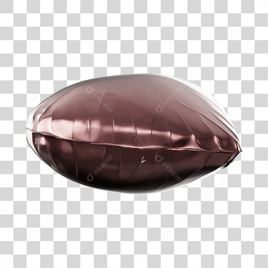 Balão Dobras Deitado Elemento 3D PNG Transparente