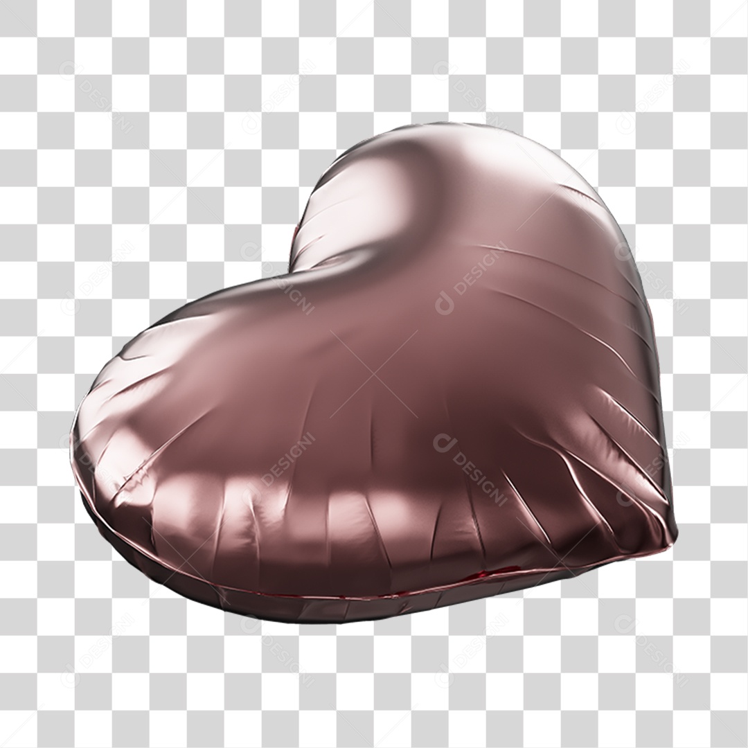 Balão Dobras Deitado Elemento 3D PNG Transparente