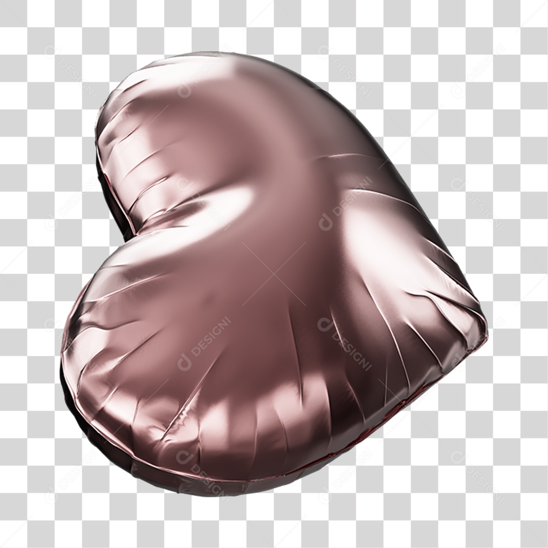 Balão Dobras Deitado Elemento 3D PNG Transparente