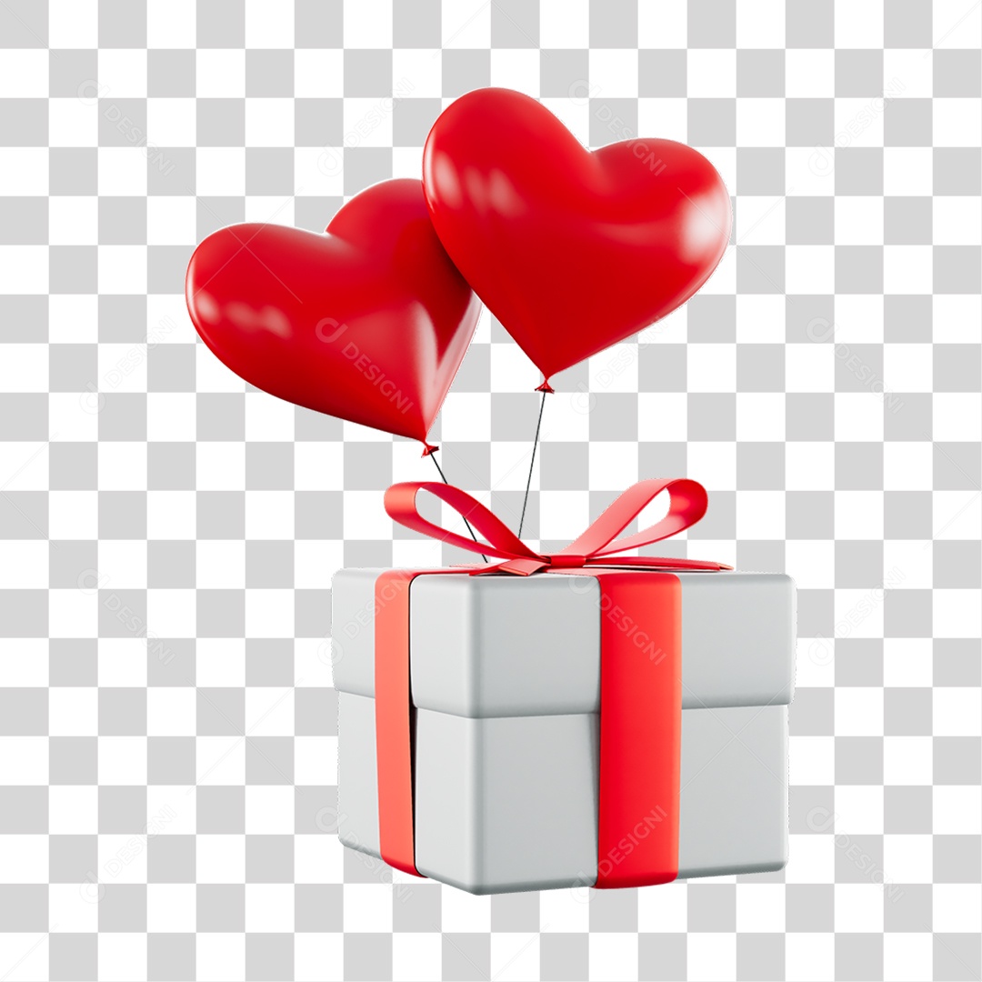 Caixa De Presentes Elemento 3D PNG Transparente