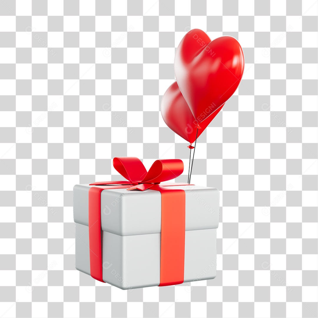 Caixa De Presentes Elemento 3D PNG Transparente