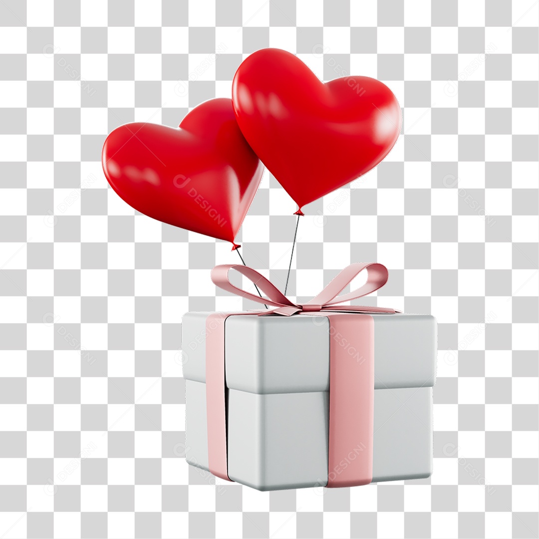 Caixa De Presentes Elemento 3D PNG Transparente