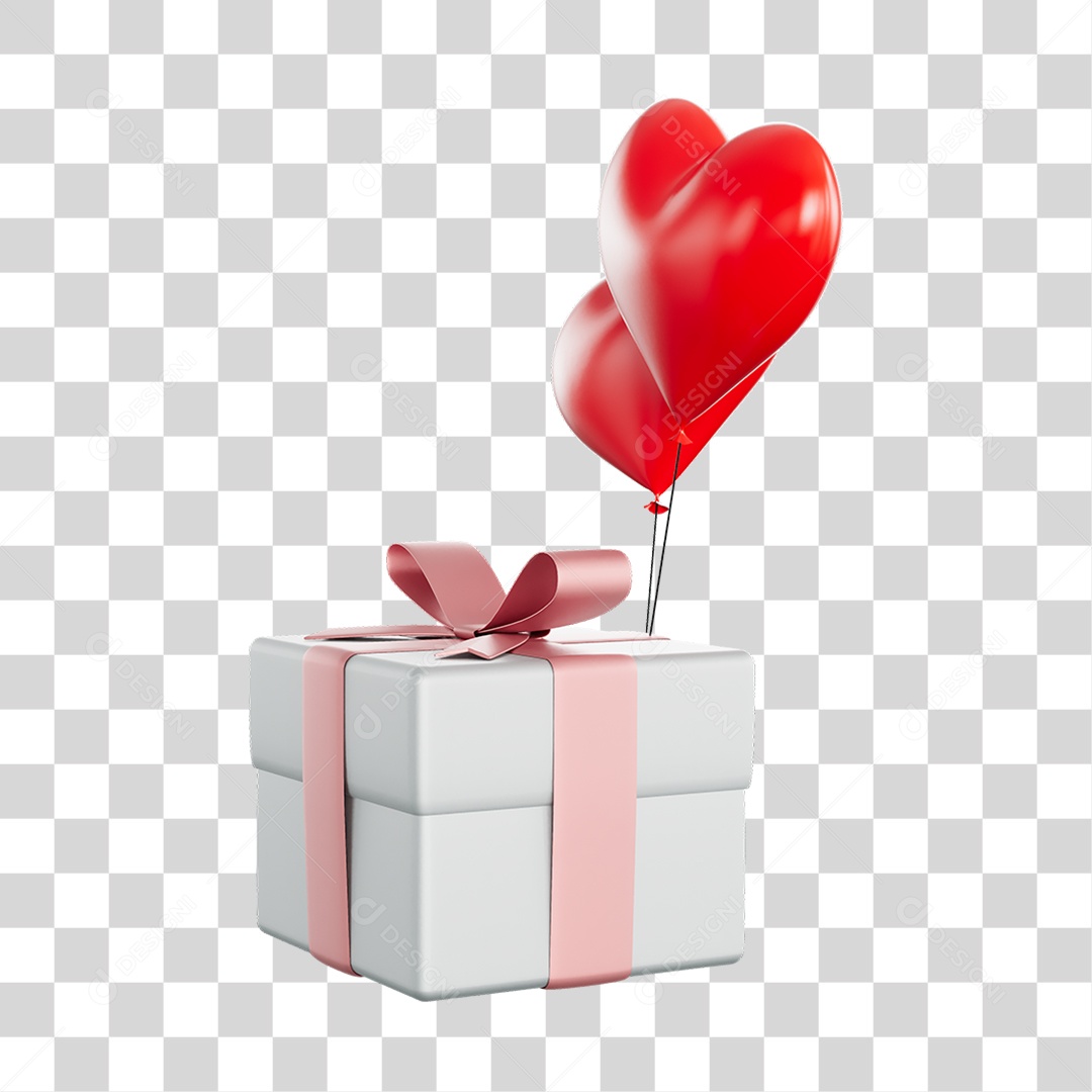 Caixa De Presentes Elemento 3D PNG Transparente