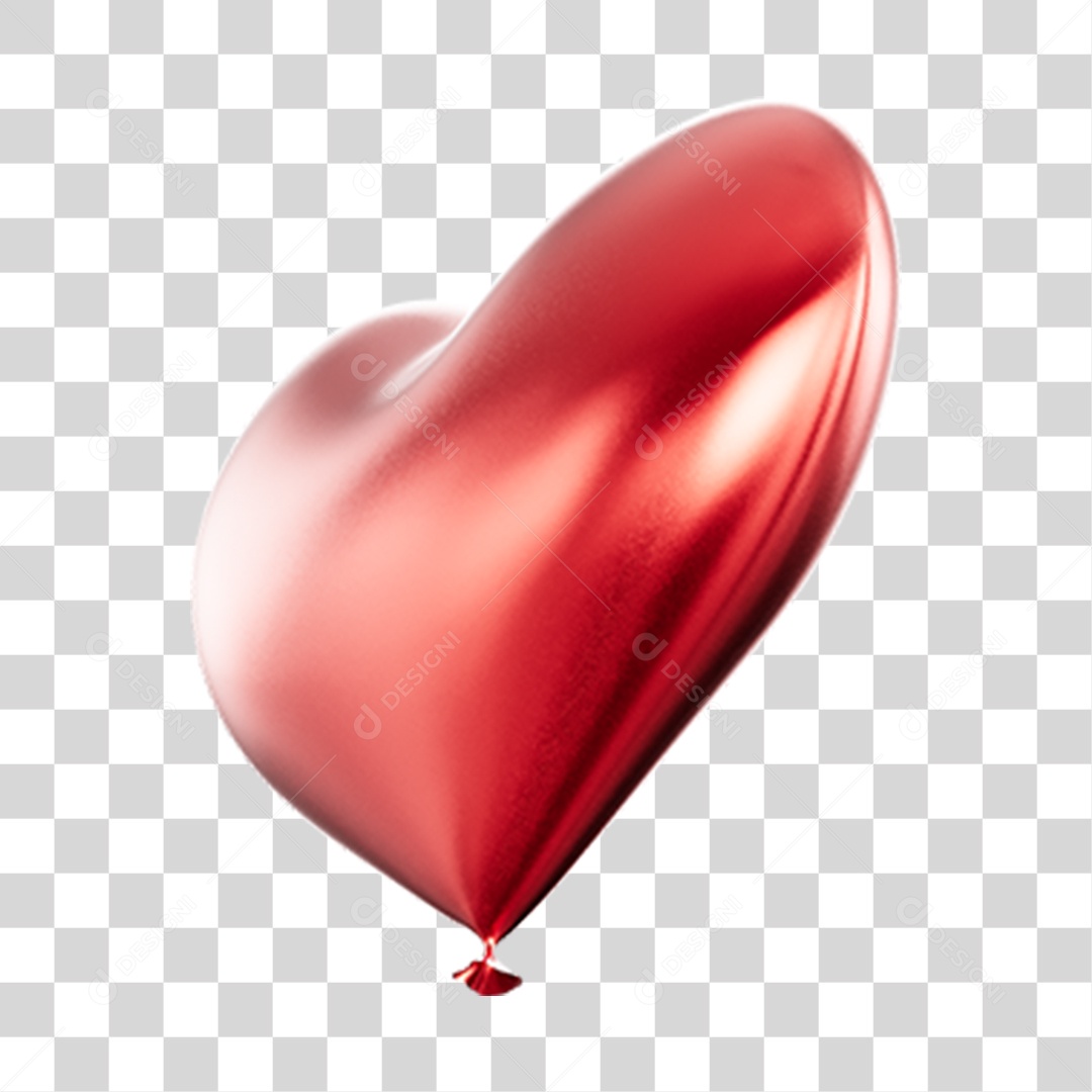 Balões Vermelhos Elemento 3D PNG Transparente