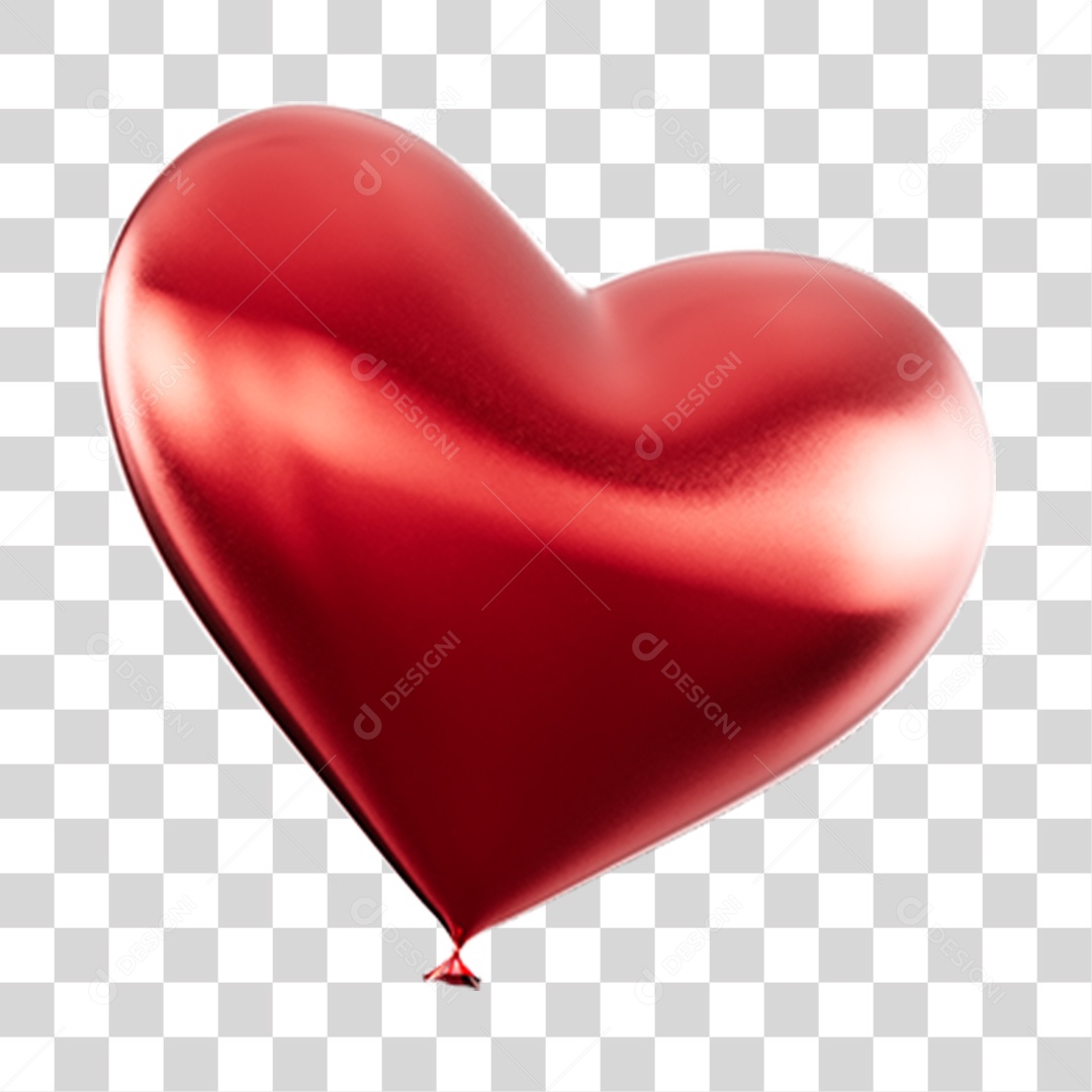 Balões Vermelhos Elemento 3D PNG Transparente