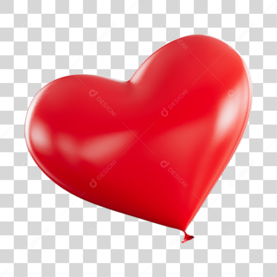 Balões Vermelhos Elemento 3D PNG Transparente