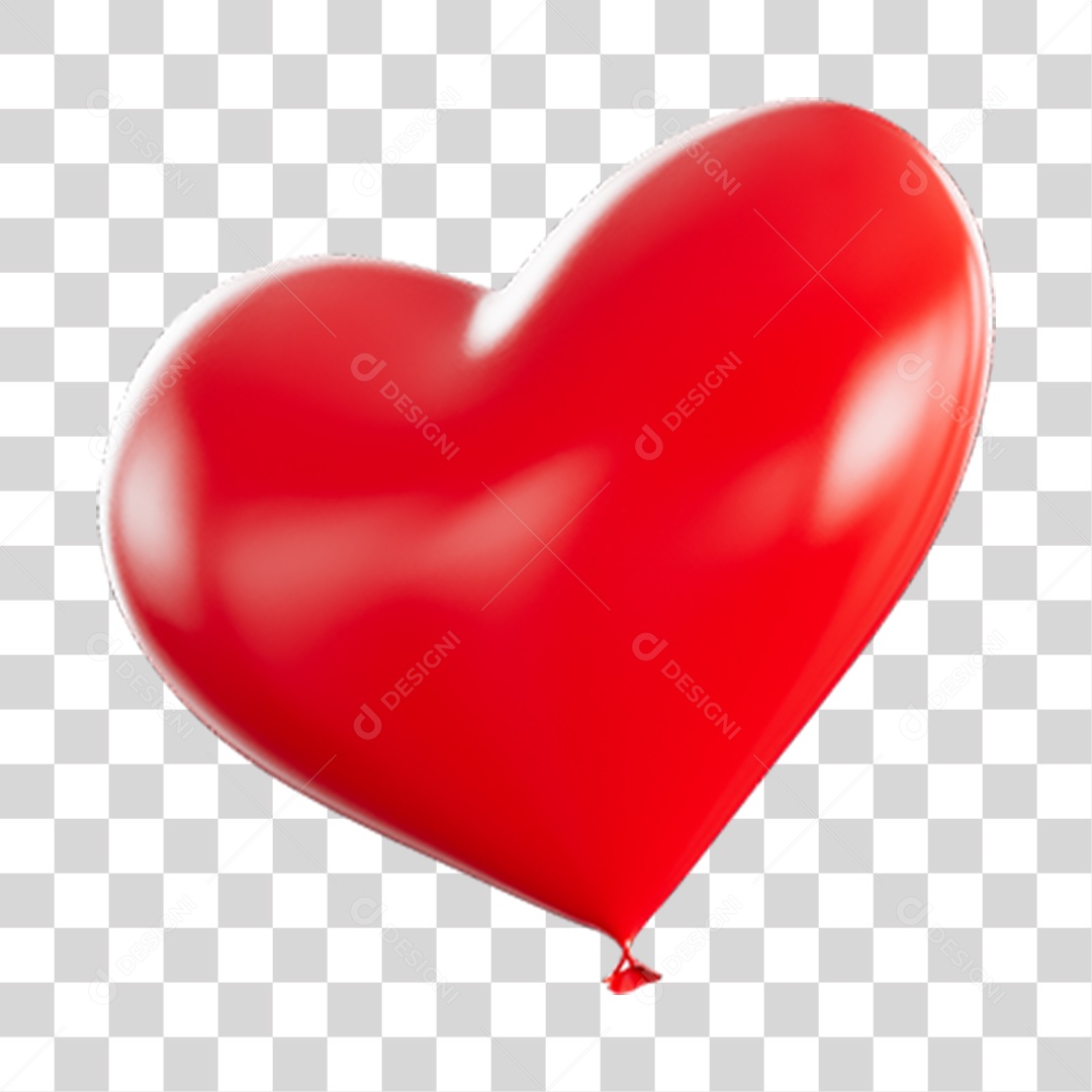 Balões Vermelhos Elemento 3D PNG Transparente