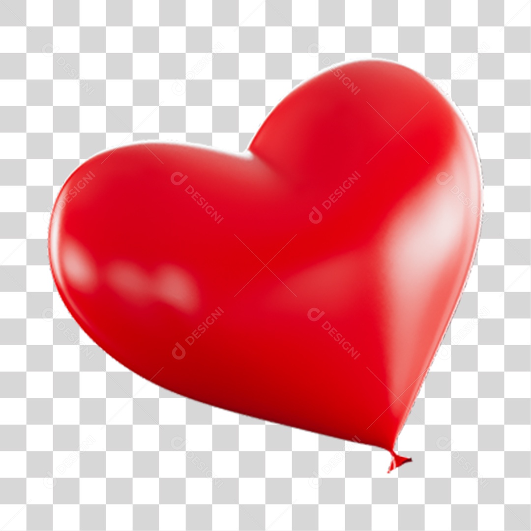 Balões Vermelhos Elemento 3D PNG Transparente