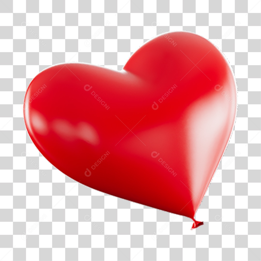 Balões Vermelhos Elemento 3D PNG Transparente