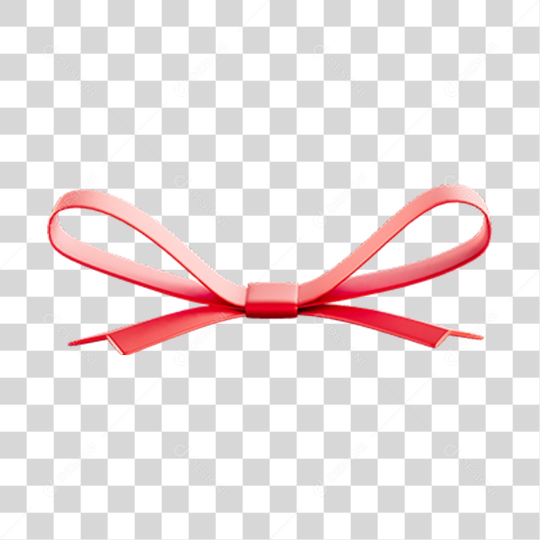 Laço Vermelho De Caixa De Presente Elemento 3D PNG Transparente