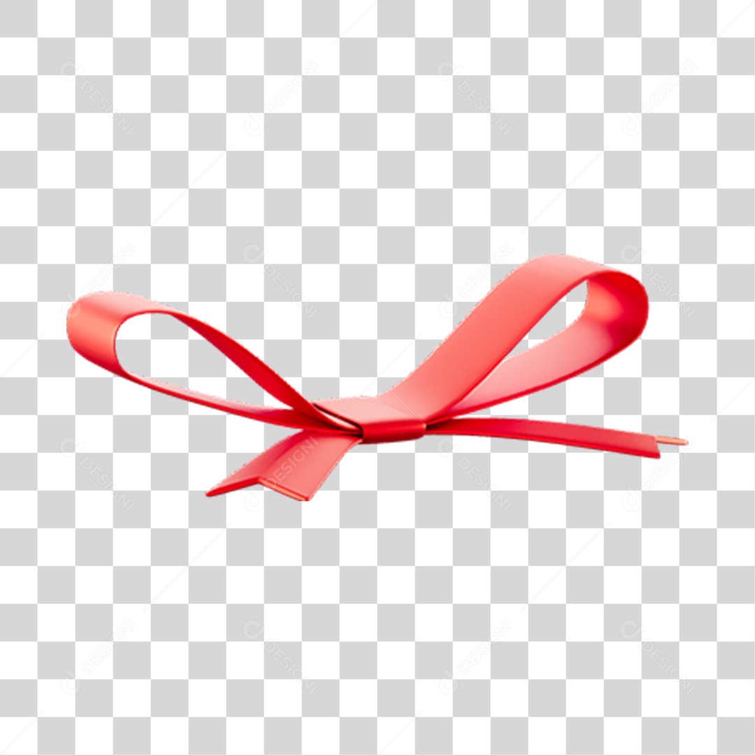 Laço Vermelho De Caixa De Presente Elemento 3D PNG Transparente