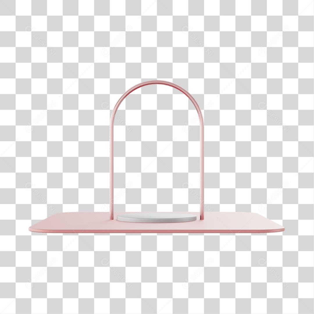 Cenários Na Cor Rosa Elemento 3D PNG Transparente