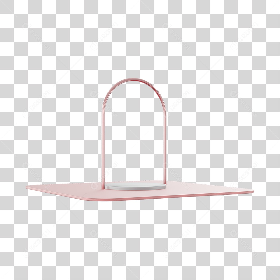 Cenários Na Cor Rosa Elemento 3D PNG Transparente