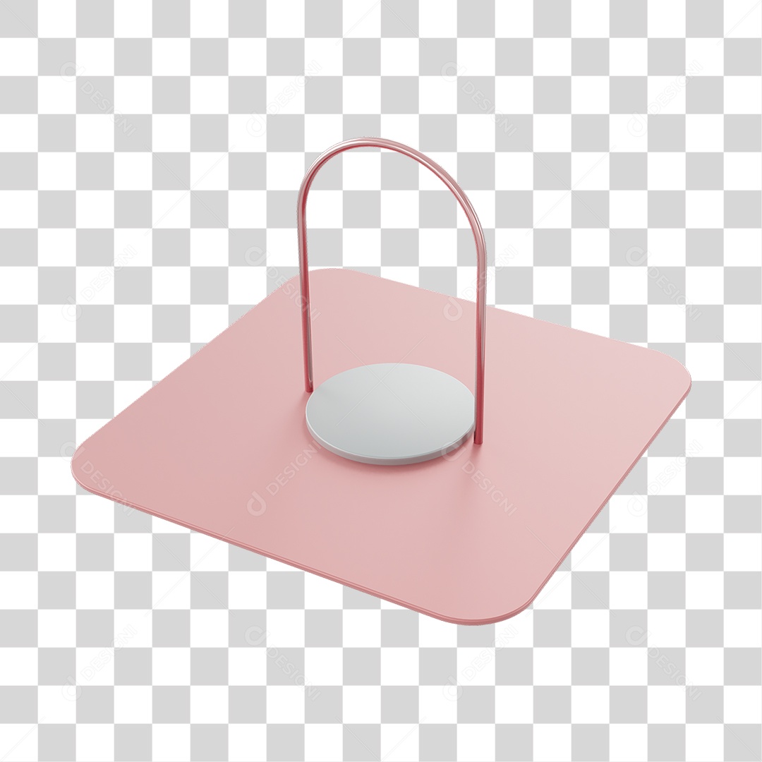 Cenários Na Cor Rosa Elemento 3D PNG Transparente