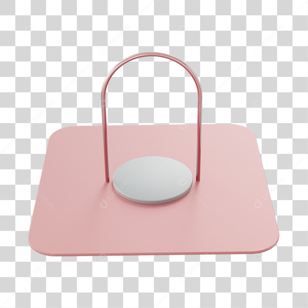 Cenários Na Cor Rosa Elemento 3D PNG Transparente