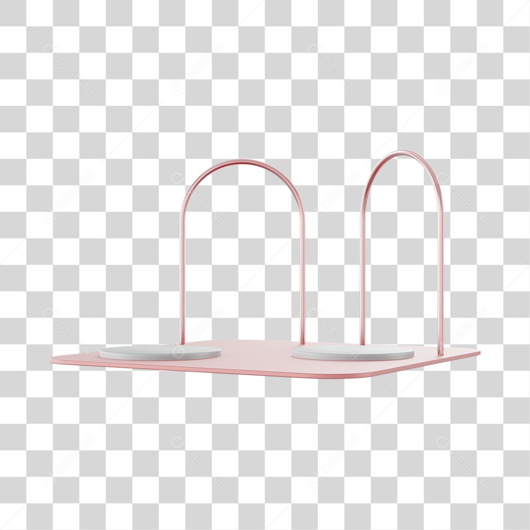 Cenários Na Cor Rosa Elemento 3D PNG Transparente