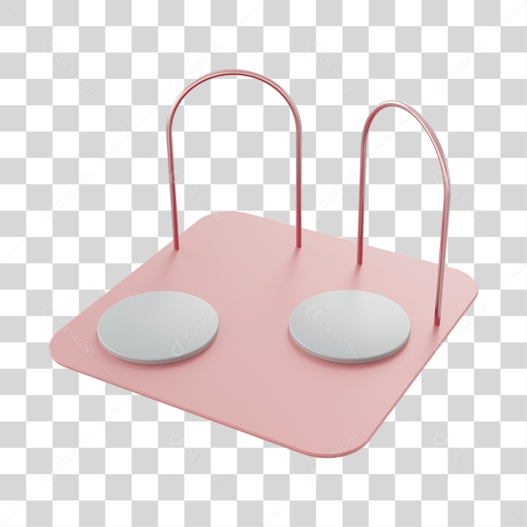 Cenários Na Cor Rosa Elemento 3D PNG Transparente