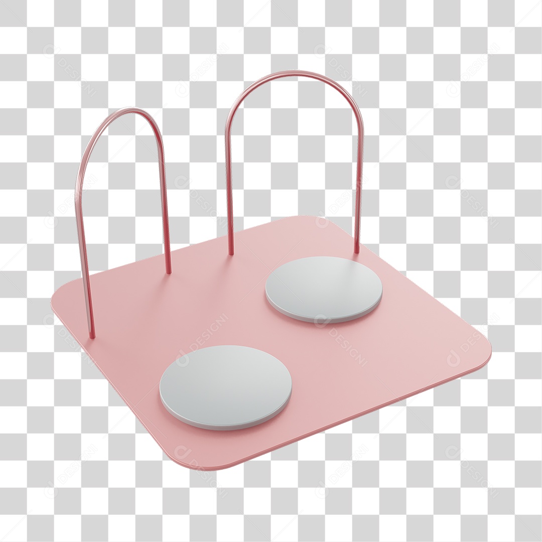 Cenários Na Cor Rosa Elemento 3D PNG Transparente