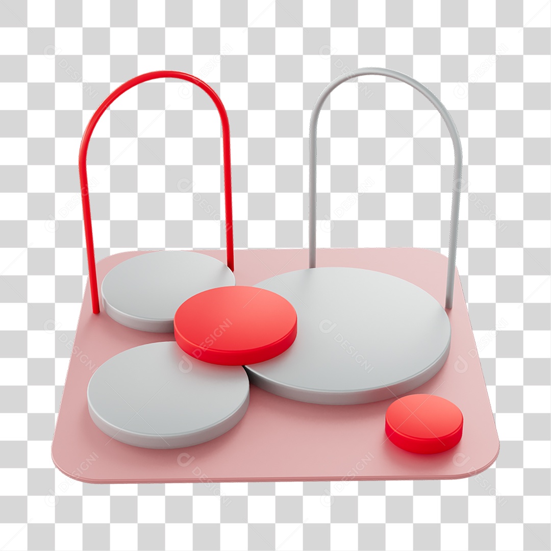 Cenários Elemento 3D PNG Transparente