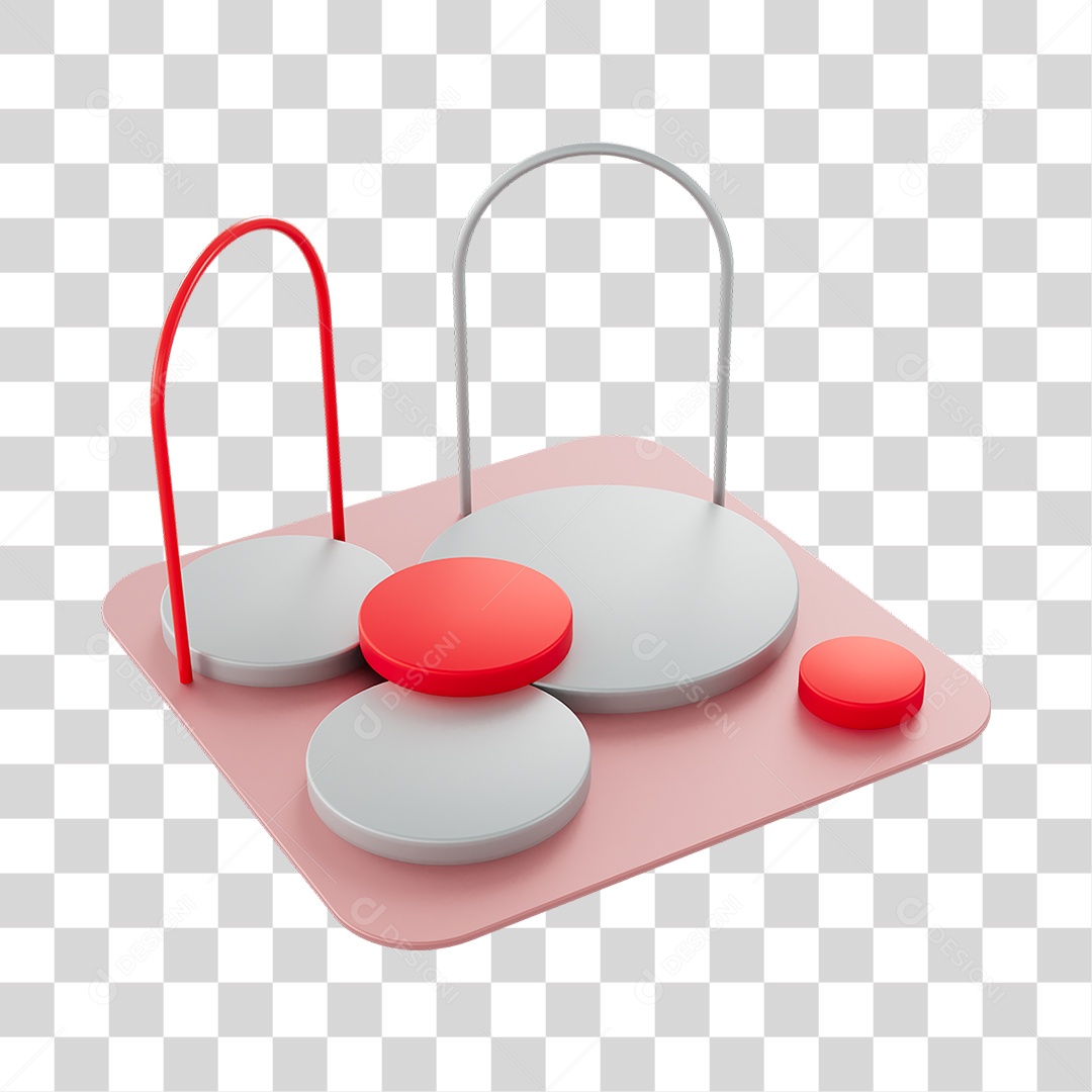 Cenários Elemento 3D PNG Transparente