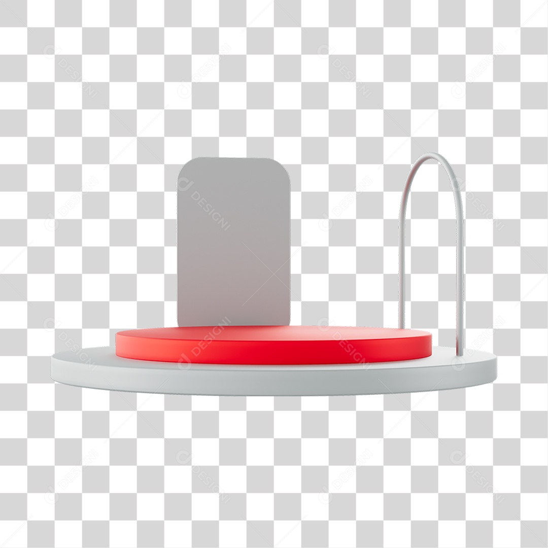 Cenários Na Cor Vermelha Elemento 3D PNG Transparente