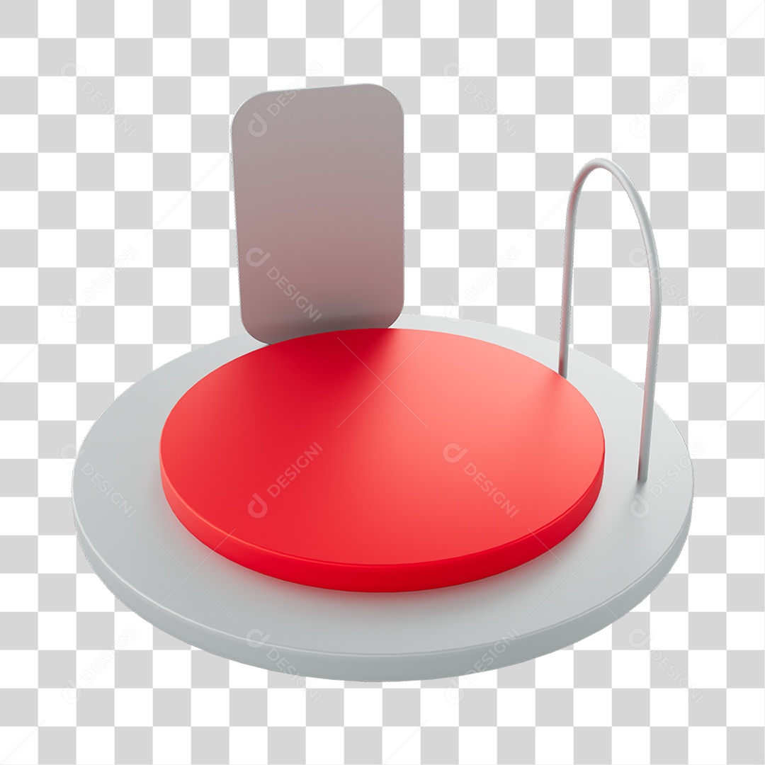 Cenários Na Cor Vermelha Elemento 3D PNG Transparente