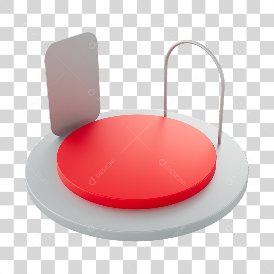 Cenários Na Cor Vermelho Elemento 3D PNG Transparente