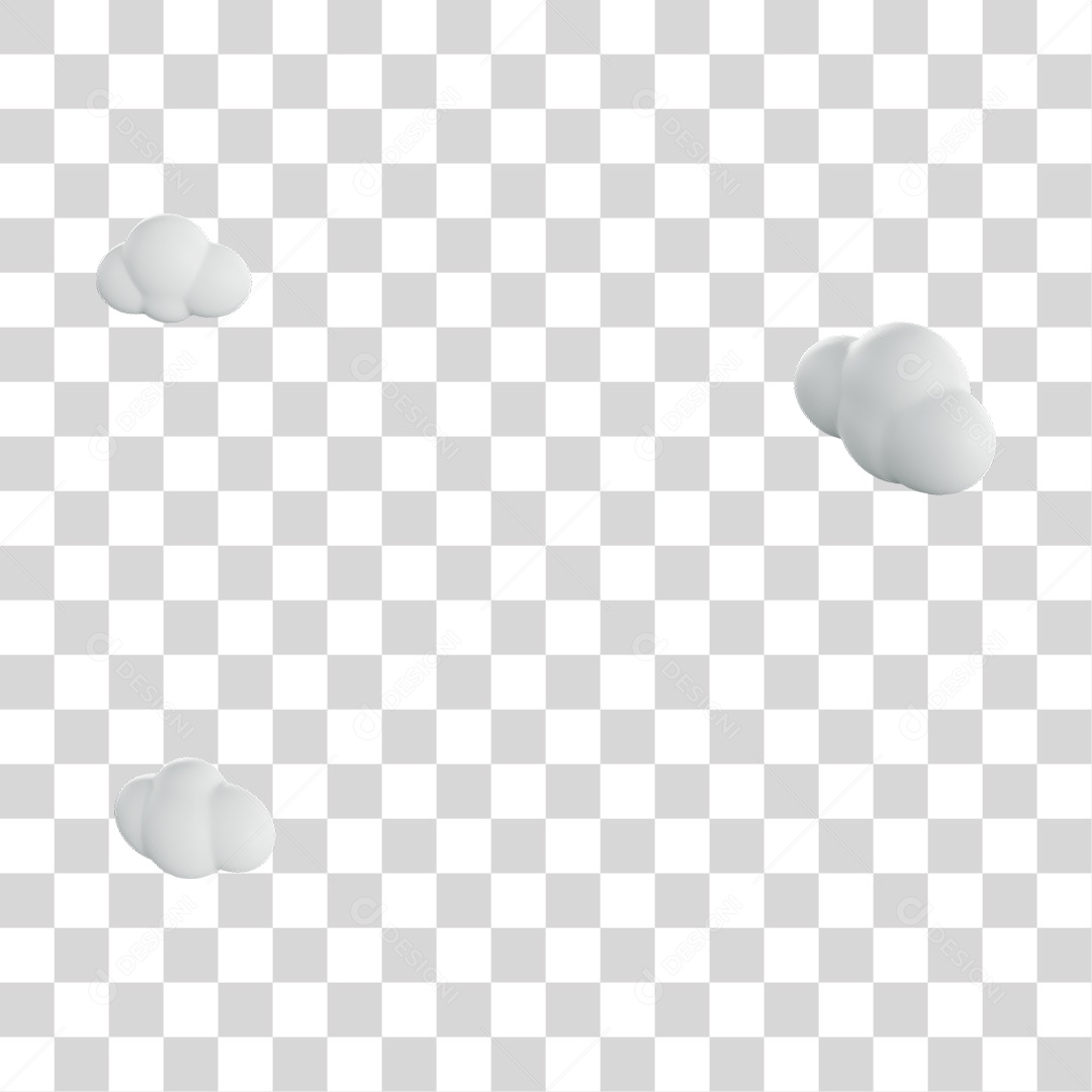 Nuvens Elemento 3D PNG Transparente
